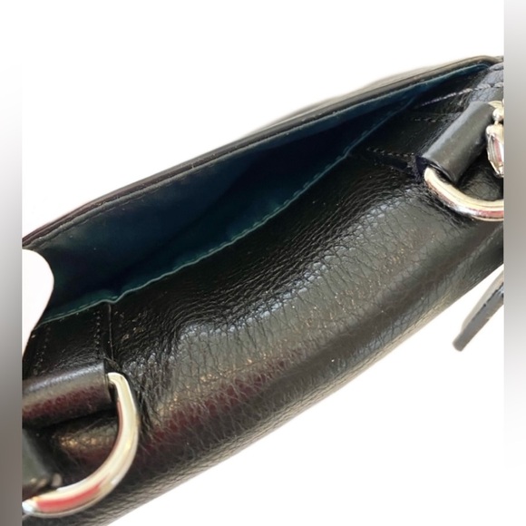 Vintage Coach Mini Black Leather Crossbody Handbag Purse - Picture 3 of 11